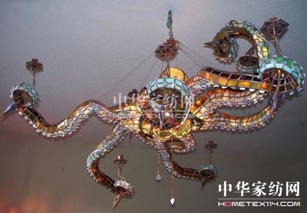 章魚彩色玻璃吊燈